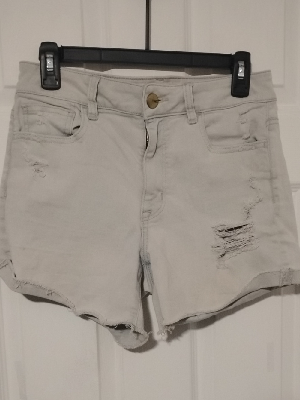American Eagle Outfitters Light Blue Distressed Denim Shorts Size 10